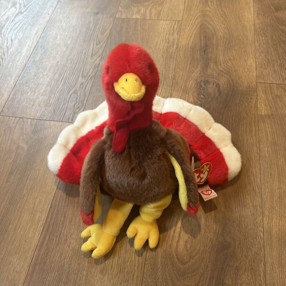 1999 GOBBLES Thanksgiving TURKEY Ty Beanie Babies Baby Rare perfect